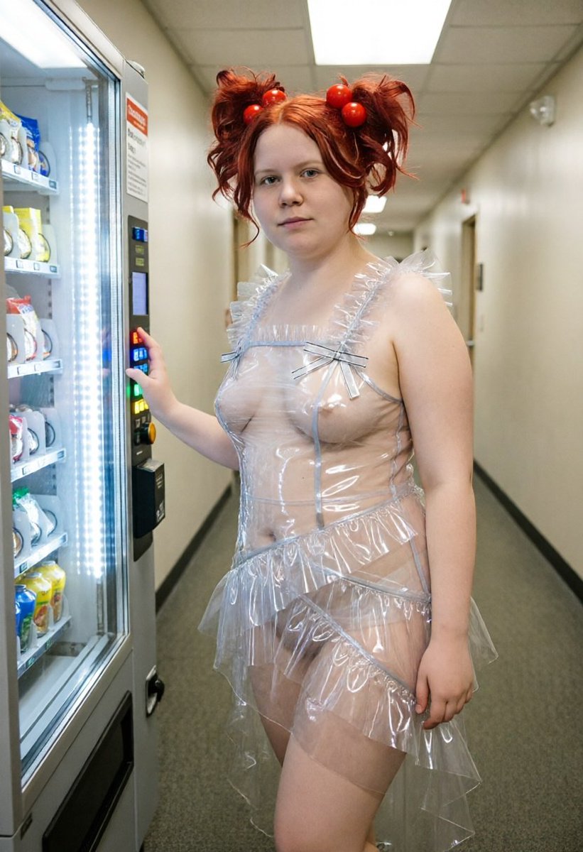 Lizzy1262629's tweet photo. Rainy days are the best days for getting wet 💦🍩 Caught me in my see-through plastic dress, grabbing fresh donuts in the rain. 😏 Who wants to share? ☕✨
#Redhead #Pigtails #TransparentDress #PVCOutfit #SeeThrough #RainPlay #WetLook #PublicTease #DonutGirl #CurvyRedhead https://t.co/f4pFHJa0Mj