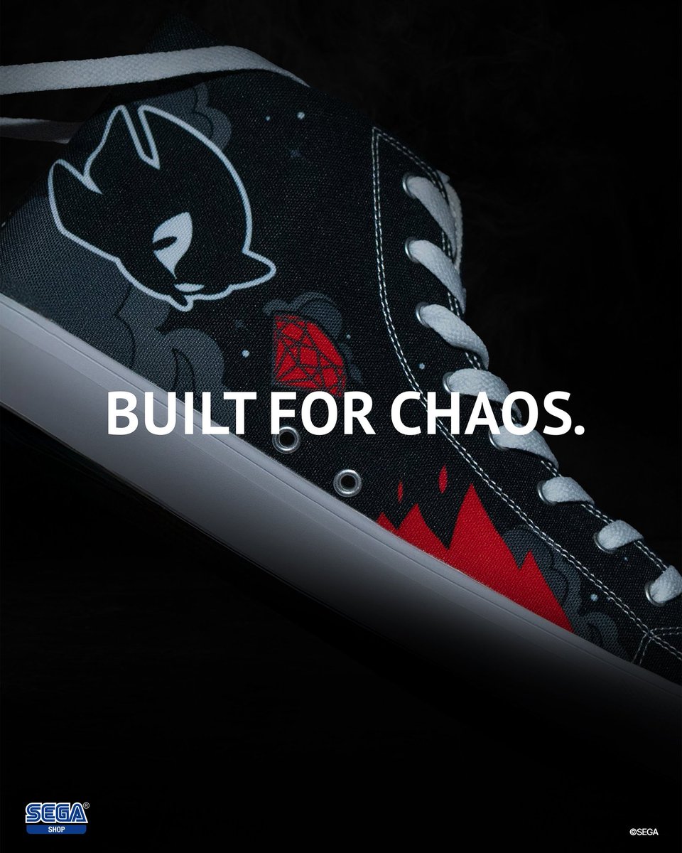 soniccitynet's tweet photo. SEGA has released limited-edition sneakers inspired by Shadow the Hedgehog.

The Shadow-themed shoes are available now through the SEGA Shop website for $75.

#SonicNews https://t.co/fLj9abVXQE