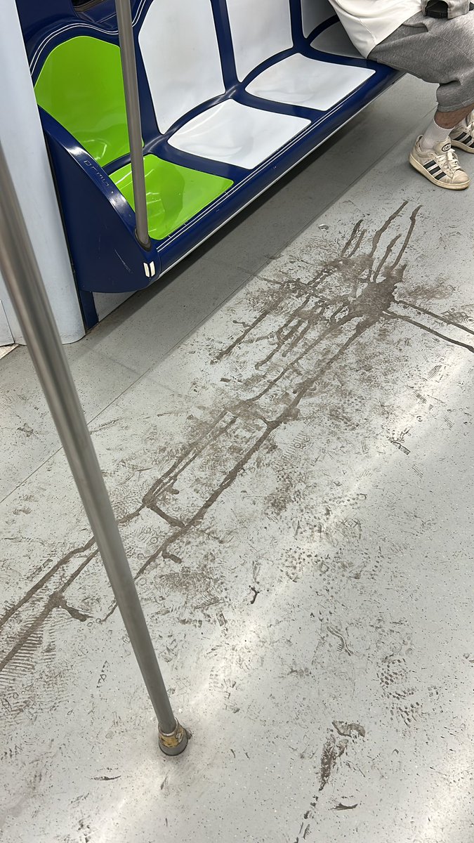 daridareando's tweet photo. Querido @metro_madrid , creo que merecemos una mejor higiene en los trenes. https://t.co/G5eZ6rtD9w
