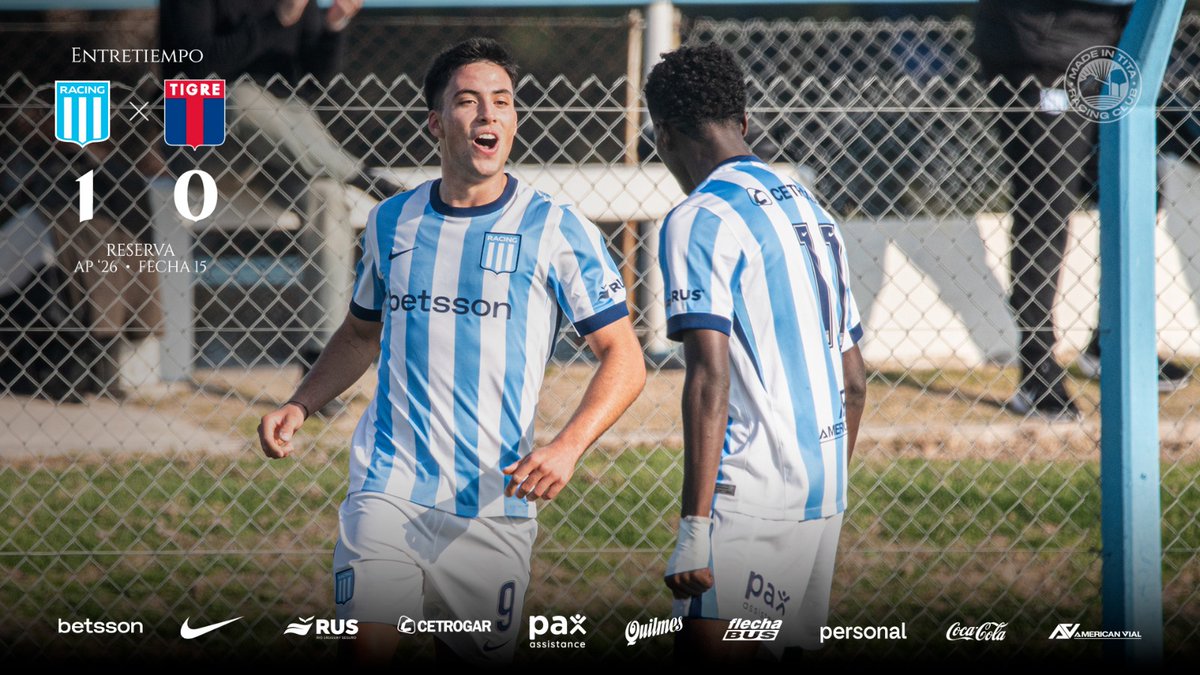 RacingClub's tweet photo. Final de la primera parte: gana Racing con el gol de Francisco Fraga. https://t.co/xrLggYpoNc