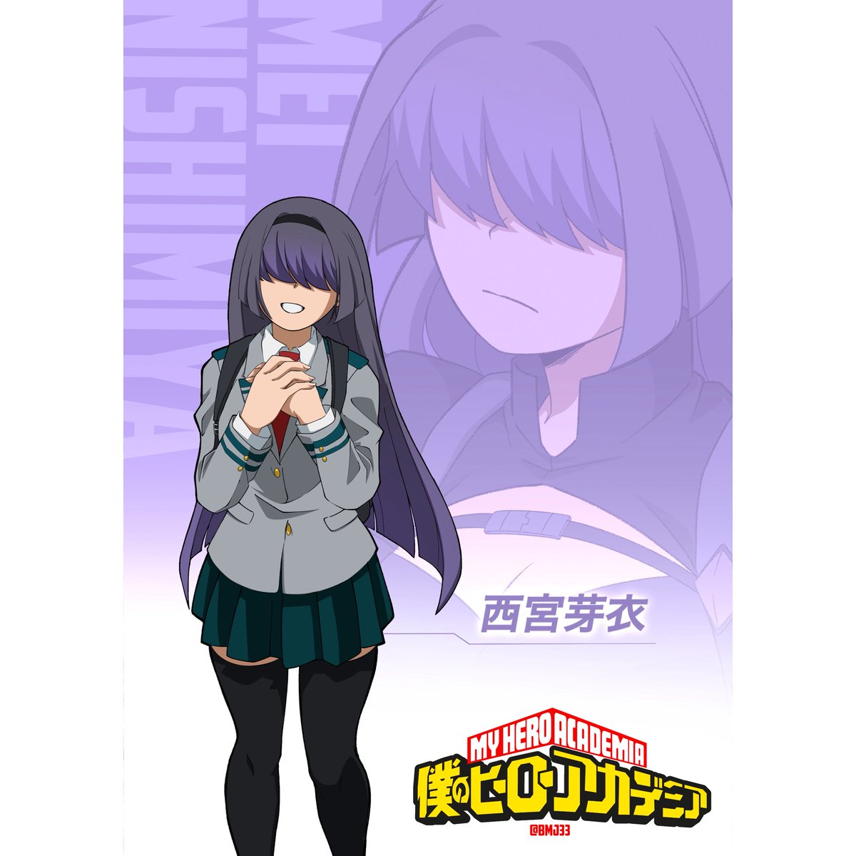 bmj33_'s tweet photo. ▼ #ヒロアカ アニメ10周年 A組キャラビジュアルカウントダウン!! ▼

2026.04.03【僕のヒーローアカデミア The Animation 10th Anniversary】

#西宮芽衣
#僕のヒーローアカデミア

▼ My Hero Academia The Animation 10th Anniversary, Class-A Character Visual Count Down!! 

#BNHAfanart 
#oc https://t.co/gNMnoSTOIQ