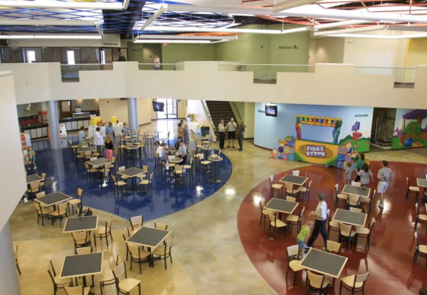 MDCMH's tweet photo. Bookstore to youth classroom. Choir room to multi-use ministry hub. Hospitality center to family room. These #churchdesign changes keep a #churchbuilding up to date. Our blog explains why: https://t.co/azMOs4YUsU https://t.co/hBPp6WQys8