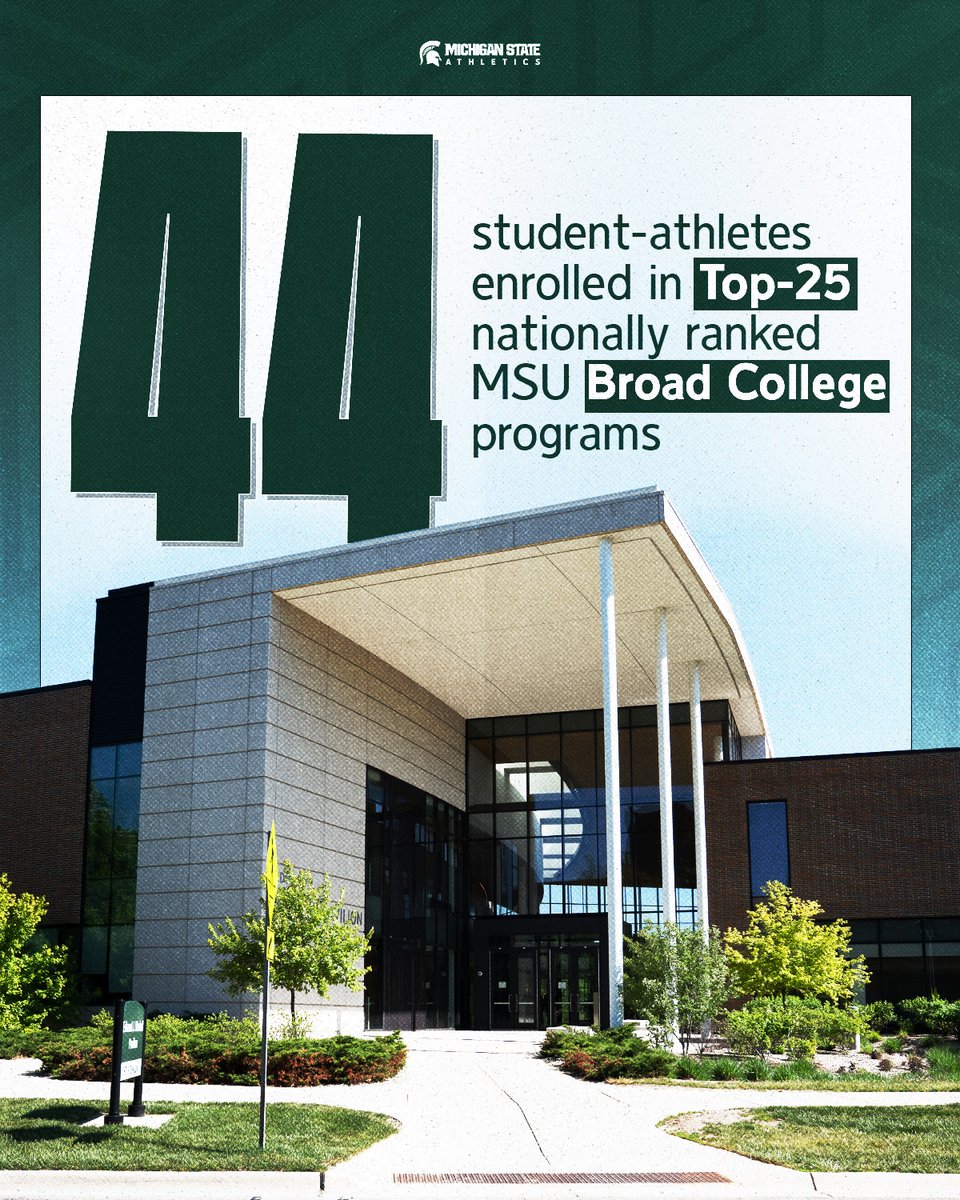 MSU_Athletics's tweet photo. Michigan State student-athletes mean business. #GoGreen https://t.co/KHinXCxAge