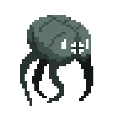marcel0ll's tweet photo. Day 2: 48x48 flying brain inspired by enemy from game "20 minutes till dawn" https://t.co/xl7JWSarnX