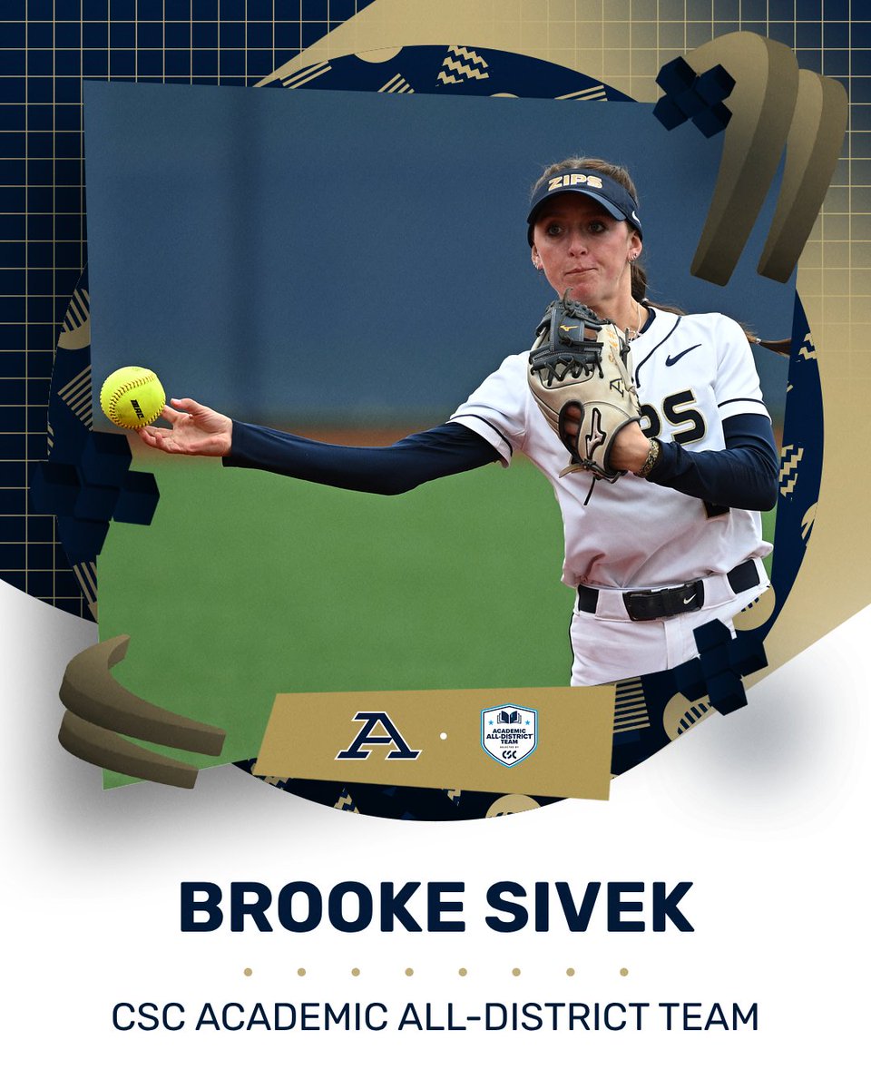 ZipsSB's tweet photo. 👏 Zips Place Five Players to the CSC Academic All-District Softball Team 🏆 📚 🥎

✔️ Meagan Lee
✔️ Brooke Sivek
✔️ Delaney Jenkinson

📰 https://t.co/ovLUWOmsx4

#GoZips 🦘 #MakeTheClimb https://t.co/qTjqS4Jnjz