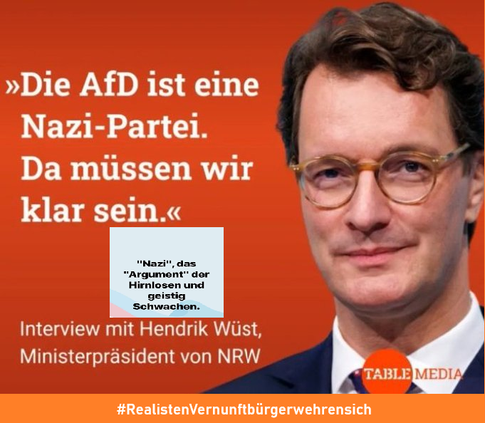 reimund15's tweet photo. Außer #Diffamierung des politischen Gegners bringen die #Blockparteien doch nichts mehr zustande‼️
Vielleicht sollten sie einmal analysieren warum ihnen die #Wähler davon laufen, denn da könnte man viele Gründe finden, wenn man bereit wäre sein eigenes Handeln zu hinterfragen‼️
"Je öfter eine Person in der heutigen Zeit in der politischen Debatte den Begriff "Nazi" heranzieht umso dümmer ist diese Person."