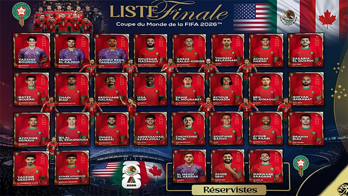 elamnesty's tweet photo. اللائحة النهائية لمنتخبنا الوطني المشارك في كأس العالم 2026 🌍🏆  🚨 إليكم اللائحة النهائية لتشكيلة منتخبنا الوطني الخاصة بكأس العالم FIFA 2026! فلتنطلق المغامرة 👊 https://t.co/bIgyrOS6Ks