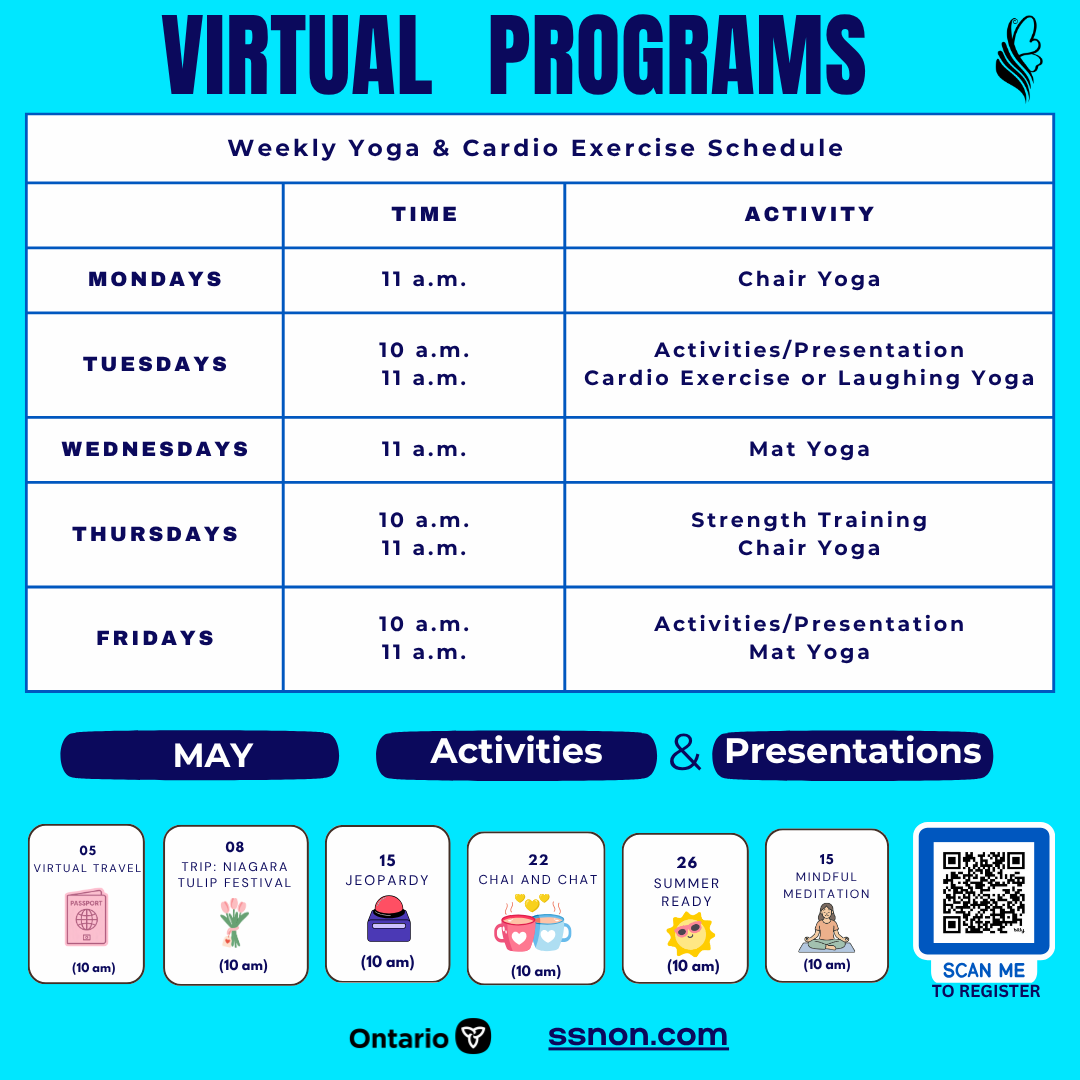 SSN_York's tweet photo. 💙 Stay strong and active this May with SSN’s virtual fitness classes! Chair Yoga, Mat Yoga, Cardio &amp; Strength Training—all from home.

Register today: https://t.co/DTKQXeOXJc

#SSNYork #VirtualPrograms #WellnessForAll #ActiveSeniors #HealthyLiving https://t.co/vhWyP2BBaj