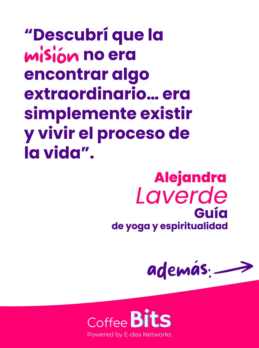 EdeaNetworks's tweet photo. 🧘‍♀️ En Coffee Bits hablamos con Alejandra Laverde sobre liderazgo, estrés y bienestar en entornos de alta exigencia.

Hoy compartimos las frases más poderosas del episodio: https://t.co/UrD1v4bIDm https://t.co/Bfk3vdBztI