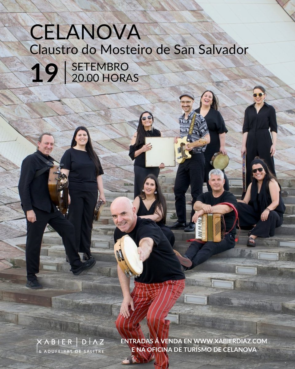xabier_diaz's tweet photo. Resoarán as ferreñas no claustro un ano máis, agardamos con ganas Celanova!
A cita, o 19 de setembro, no Claustro do Mosteiro de San Salvador ás 20.00 h.!
🎟️Entradas en https://t.co/Qvs8BR3wRr 🔗 https://t.co/NB5nTTrMw8 e na Oficina de Turismo de #Celanova.
#XabierDíaz https://t.co/0u23ww14LC