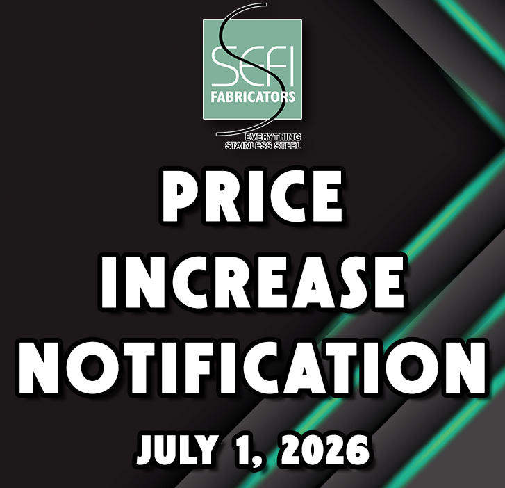 SefiFabricators's tweet photo. Sefi Fabricators will be implementing a 3% price increase on all products, options &amp; accessories starting July 1, 2026 If you have any questions, please feel free to connect with us here: https://t.co/YntipgUV4p

#PriceIncrease #Pricing #StainlessSteel #FoodServiceEquipment https://t.co/7fTDn1GKlI