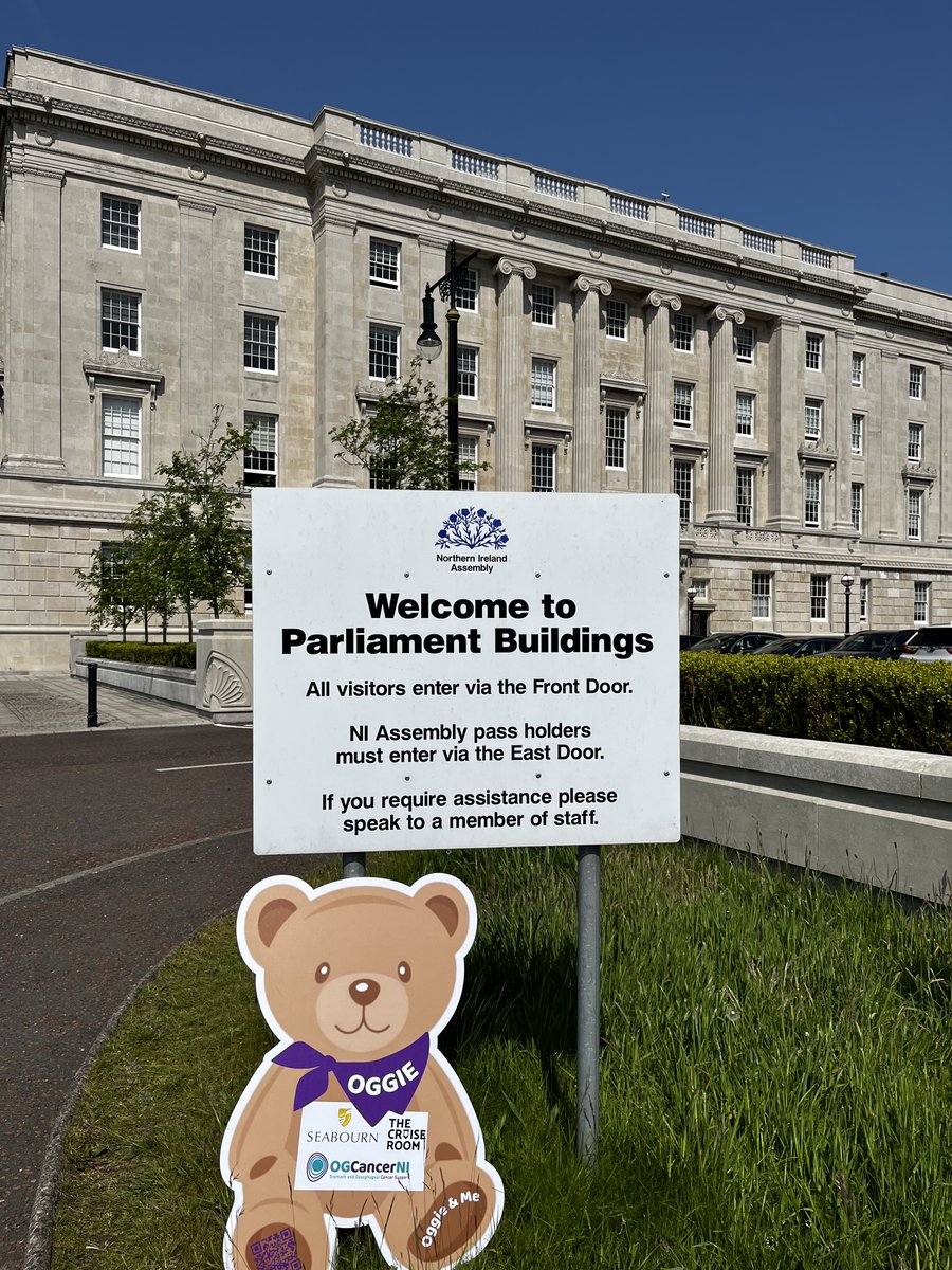 OGCancerNI's tweet photo. What a fantastic event at Stormont today for the NI Cancer Charity Coalition Showcase. A very productive day raising awareness amongst MLAs and other charities. Lots of interest in our cruise ballot competition and of course Oggie was a huge hit as always! 1/3 https://t.co/1JHFAQ4t2I