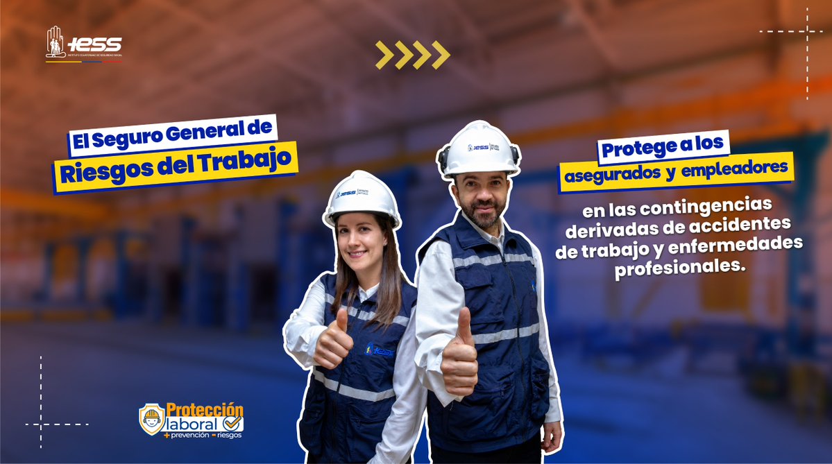 IESSec's tweet photo. #EstamosContigo | ¿Sabías que el Seguro General de Riesgos del Trabajo del @IESSec te protege en cada etapa laboral?

Conoce más ➡️https://t.co/3lRjhyNUkJ https://t.co/pTdRyXHSA8