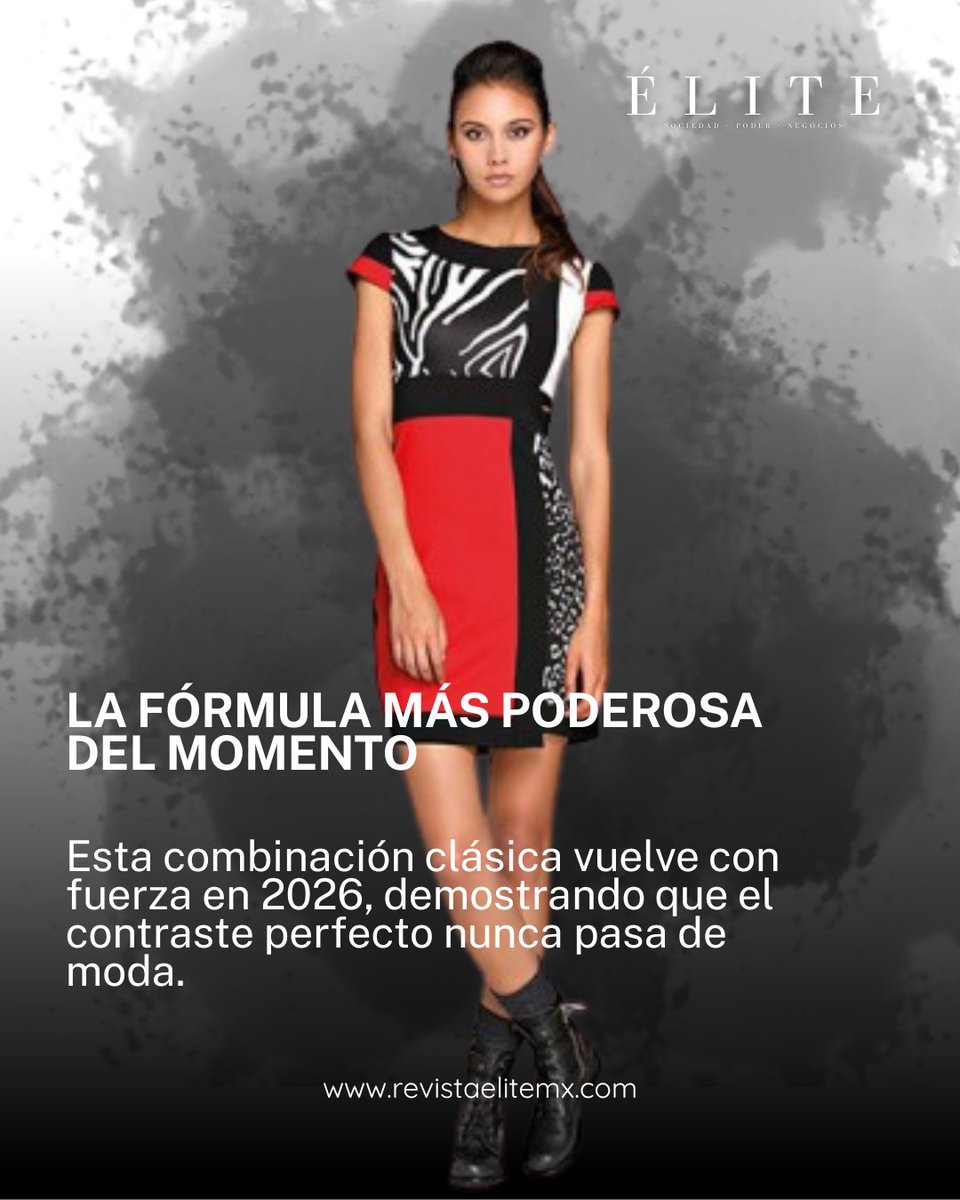 RevistaEliteqr's tweet photo. Rojo, blanco y negro: la combinación que vuelve a dominar la moda en 2026 ❤️🤍🖤 Elegancia, fuerza y sofisticación reunidas en la fórmula cromática más poderosa del momento. ¿La usarías este año?
#FashionTrend #LuxuryStyle #Moda2026 #FashionWorld https://t.co/te4NZSlL0N