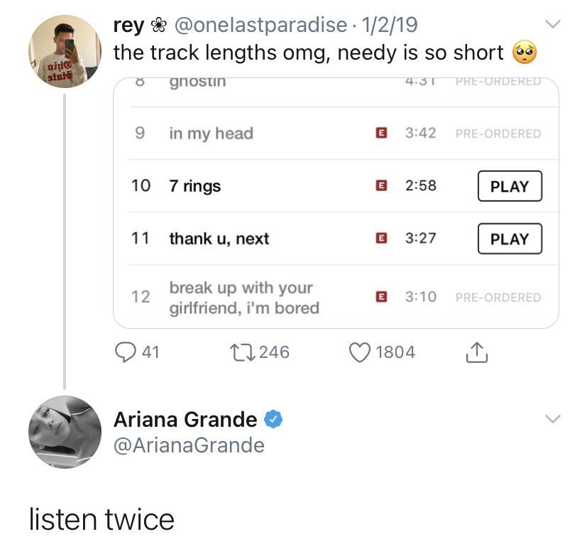 arianators wildin tweet media