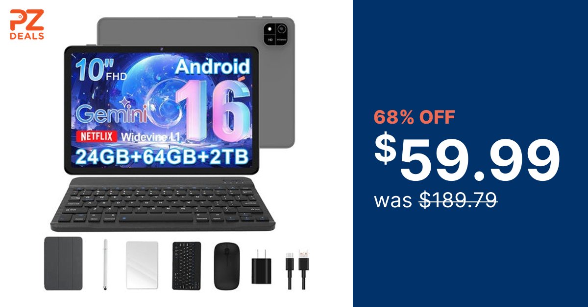 GREAT PRICE! 🔥 Android 16 Tablet with Keyboard Set for ONLY