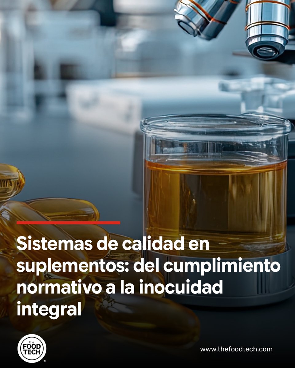 ElFoodTech's tweet photo. 💊📦 La industria de suplementos ya no compite solo por innovación o formulaciones.

Uno de los grandes diferenciadores está en la capacidad de garantizar inocuidad, trazabilidad y consistencia operativa en cada etapa del proceso.

#thefoodtech https://t.co/YQGzszDtA3