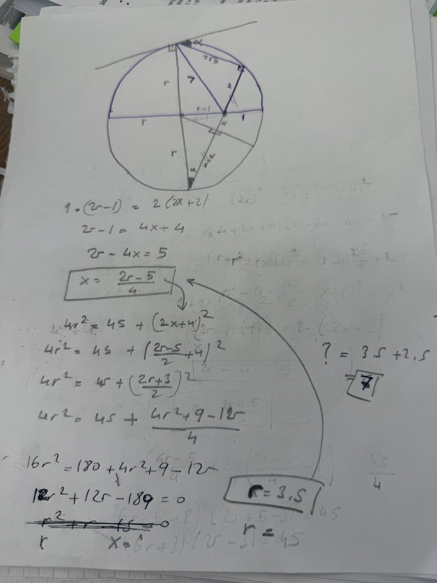 bilalsarimeseli's tweet photo. @eylemboss0306 I wish I could appreciate this great puzzle with a more elegant solutions. Mine has been an algebra soup :-) https://t.co/xUsA7xTdkd