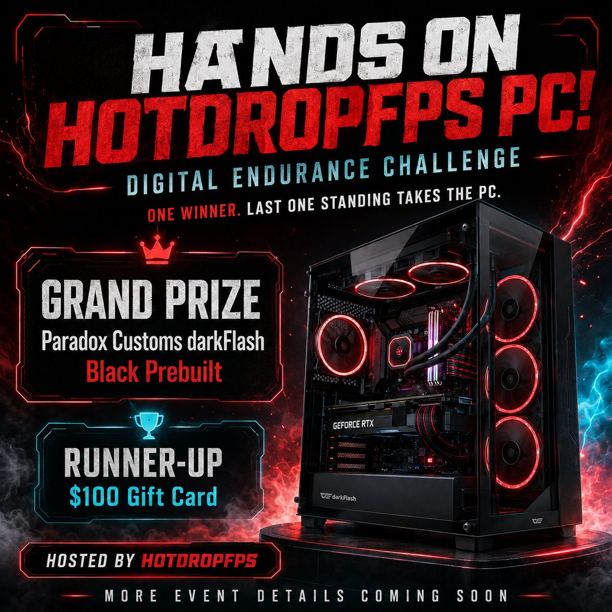 hotdropfps's tweet photo. In June Im hosting the wildest pc contest online! 
How long would you virtually hold your hand on a pc to win it?
Early sign ups for spots are open!
https://t.co/IUZ2HeQSFm https://t.co/i8S2bd3fhp