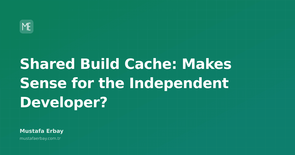 merbay86's tweet photo. "Just got back from a long battle with build times. Was skeptical about shared build cache solutions, but after diving in, I'm convinced: it's a game-changer f…

#Career #BuildCache #DeveloperWorkflow #CiCd

https://t.co/WiOISU77cc… https://t.co/6p7QEduf34