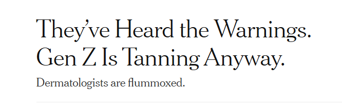 doppelbanger__'s tweet photo. Tanning is the most altruistic thing you can do: look hot for other people's benefit while harming yourself. https://t.co/ijje9VLdF7