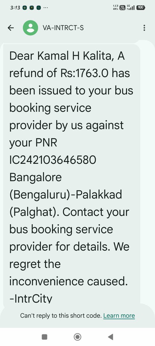 prasoondixit's tweet photo. @makemytripcare @makemytrip - Team, when I will get the refund, even if the refund has been initiated by the bus operator long back. https://t.co/Mim0osLieU