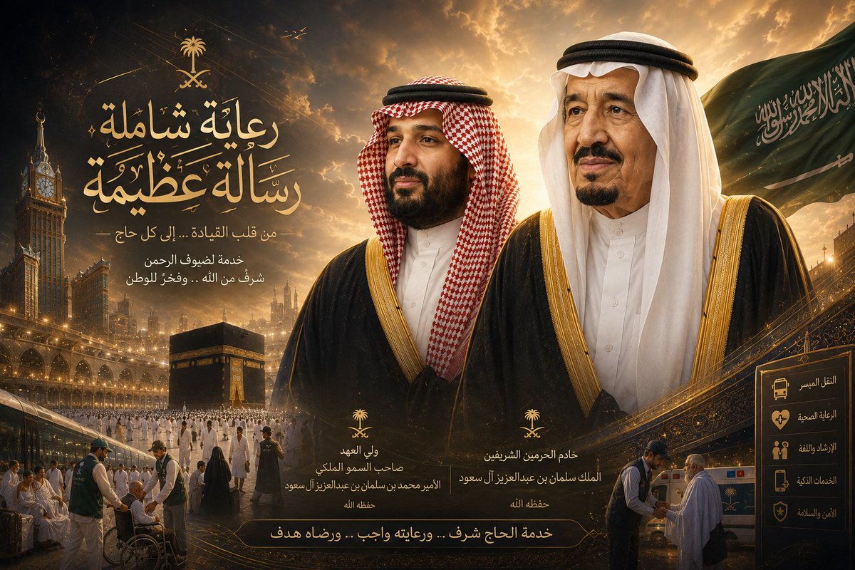 SALMAN_ALSALEMI's tweet photo. #خادم_الحرمين_الشريفين
#ولي_العهد‌ 
#الحج_1447هـ https://t.co/YYvyXh9YQX