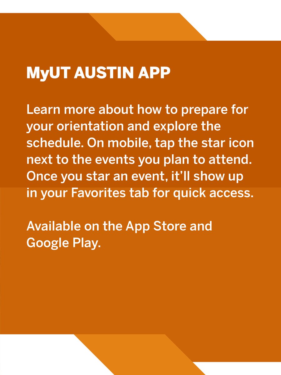UTorientation's tweet photo. Attention, incoming Longhorns! 👀 

Make the most of your orientation by downloading the MyUT Austin app. The app makes it easy to plan your schedule, access important orientation information and get helpful tips all in one place. https://t.co/1FD87uziR0