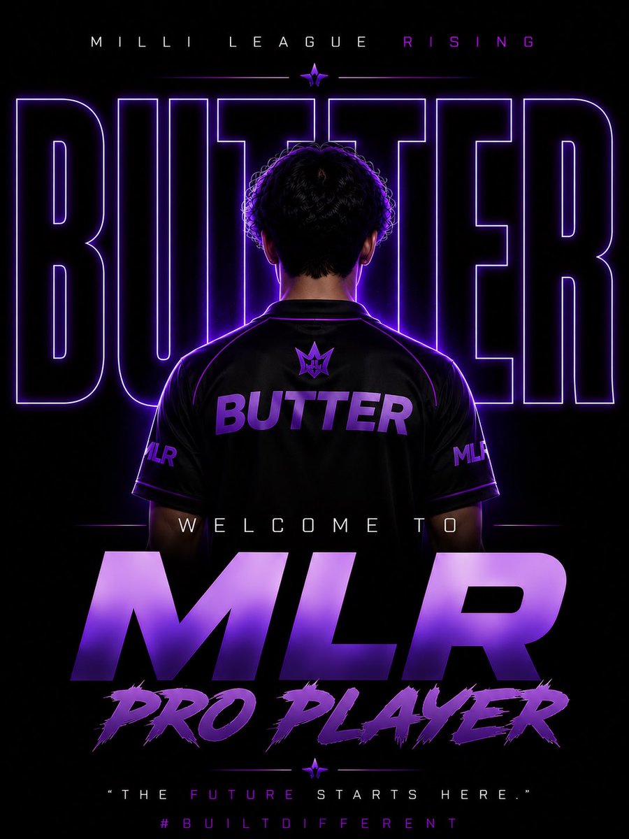 MLRising_'s tweet photo. 🚨 NEW PRO SIGNING 🚨

Please give a huge welcome to @FMX_butter 💜
We’re excited to officially welcome one of the strongest IGLs to join the MLR family. Butter brings leadership, experience, and a level of game knowledge that speaks for itself.

With over $15,000+ official earnings, he’s already proven himself at a high level and we believe this is only the beginning.
Big players make big moves. Welcome home 💜
#MLR #BuiltDifferent
