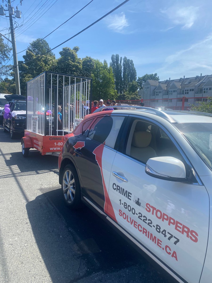 SolveCrime's tweet photo. Metro Vancouver Crime Stoppers had a blast at the Ladner May Day Parade! 

It was amazing to see everyone come out to show their support—waving, smiling, and saying hi as we made our way through the parade route. 

 #CommunitySupport #ParadeFun #SafetyFirst #LocalCommunity https://t.co/bt91YEsMci