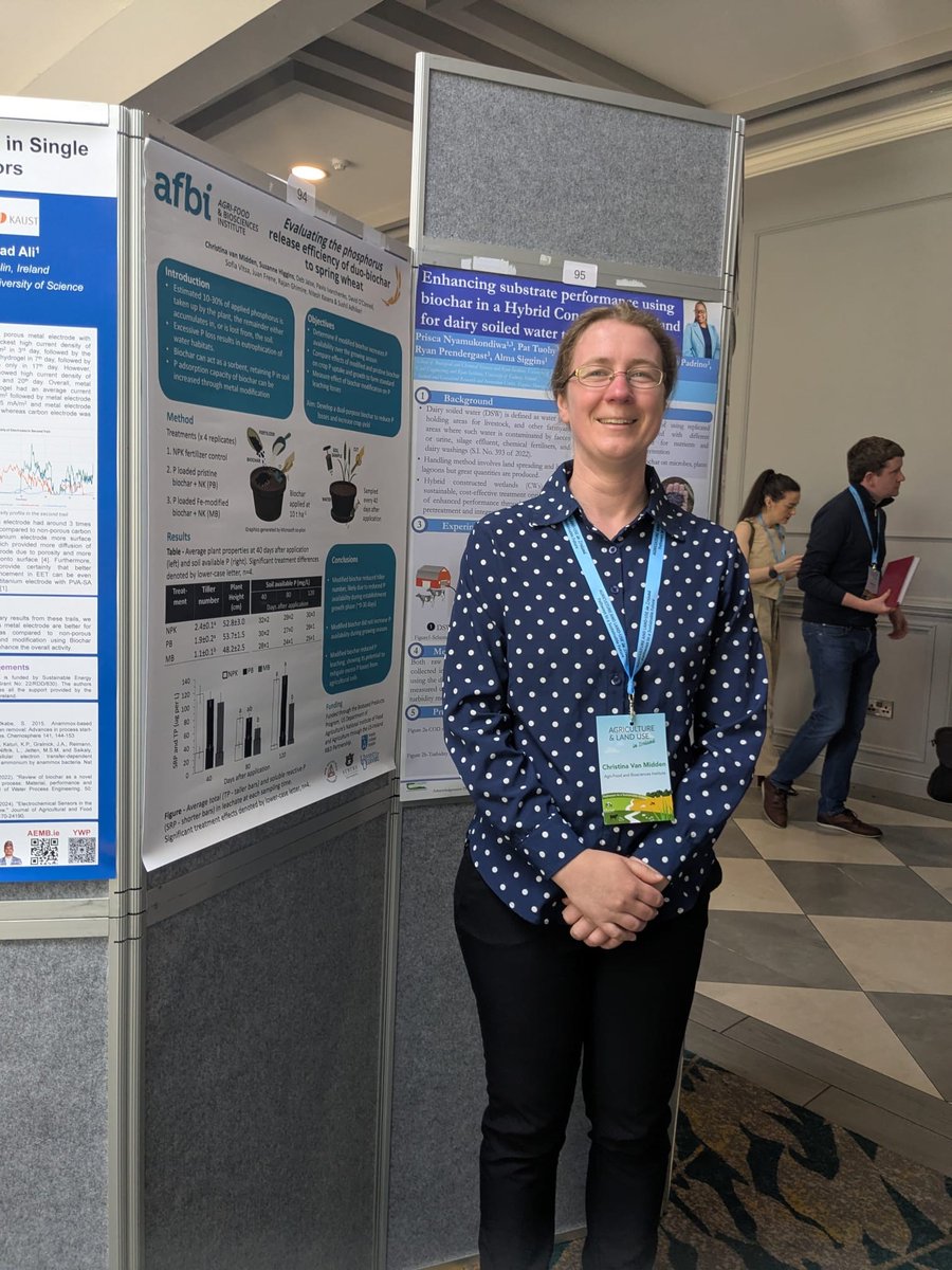 AFBI_NI's tweet photo. #AFBI research on biochar represented today at the Agriculture &amp; Land Use Conference, Portlaoise (26/27 May) with poster presentation by Christina van Midden on Evaluating P release efficiency of duo-biochar to spring wheat

#AFBIScience #AFBIResearch #SNHS_NI #auburn_university https://t.co/KfZiWG5PjL