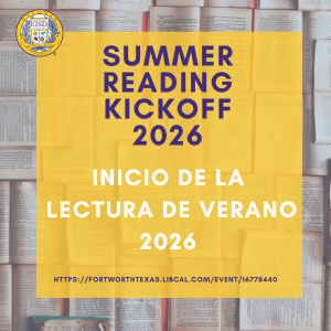 EvermanISD's tweet photo. Summer Reading is Here!

Join Fort Worth Public Library at Trinity Park for our annual Summer Kickoff Event! Meet library staff &amp; community partners for family-friendly fun, free activities, and summer excitement for all ages!
https://t.co/l1N4ItYUUq https://t.co/WWaAHUn8eJ