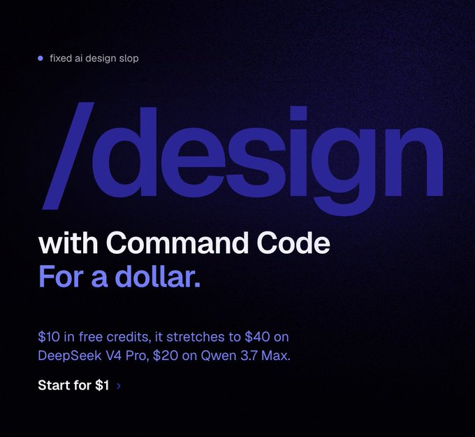 Command Code tweet media