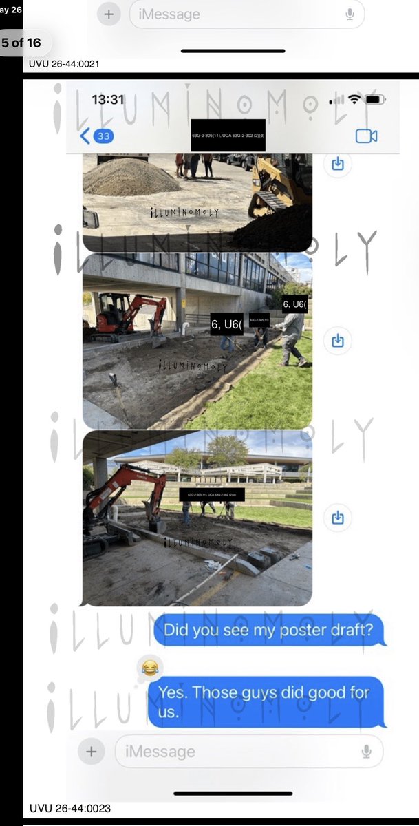 iluminomoly's tweet photo. UVU Grama Request (FOIA) - Went to double check my files, here is 2 texts i missed. So i did not add them to the previous post. See previous post for the rest of them.
Charlie Kirk Crime Scene - Paving Over The Crime Scene - Pavers - #charliekirk #candaceowens #TPUSA #fyp https://t.co/mFA0l4qTh5