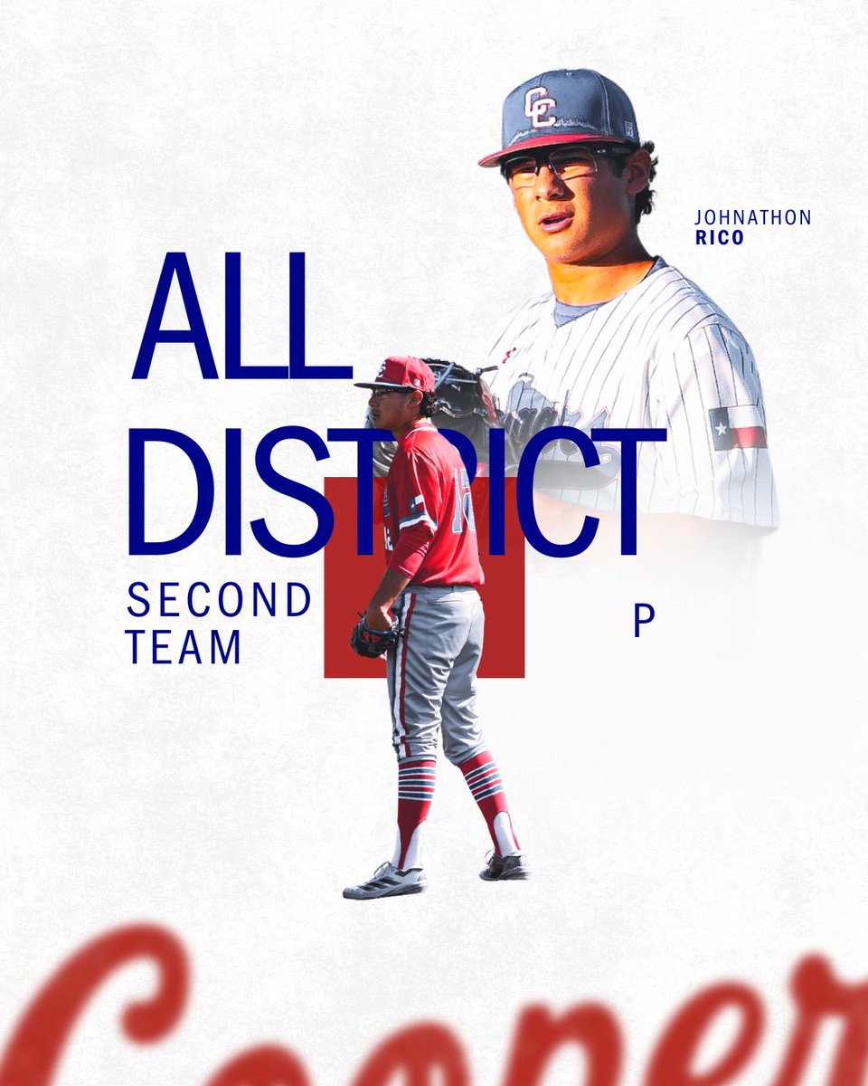 CooperHighBSB's tweet photo. 4-5A All-District

Second Team ~ P

Johnathon Rico https://t.co/yFsVbyQYra