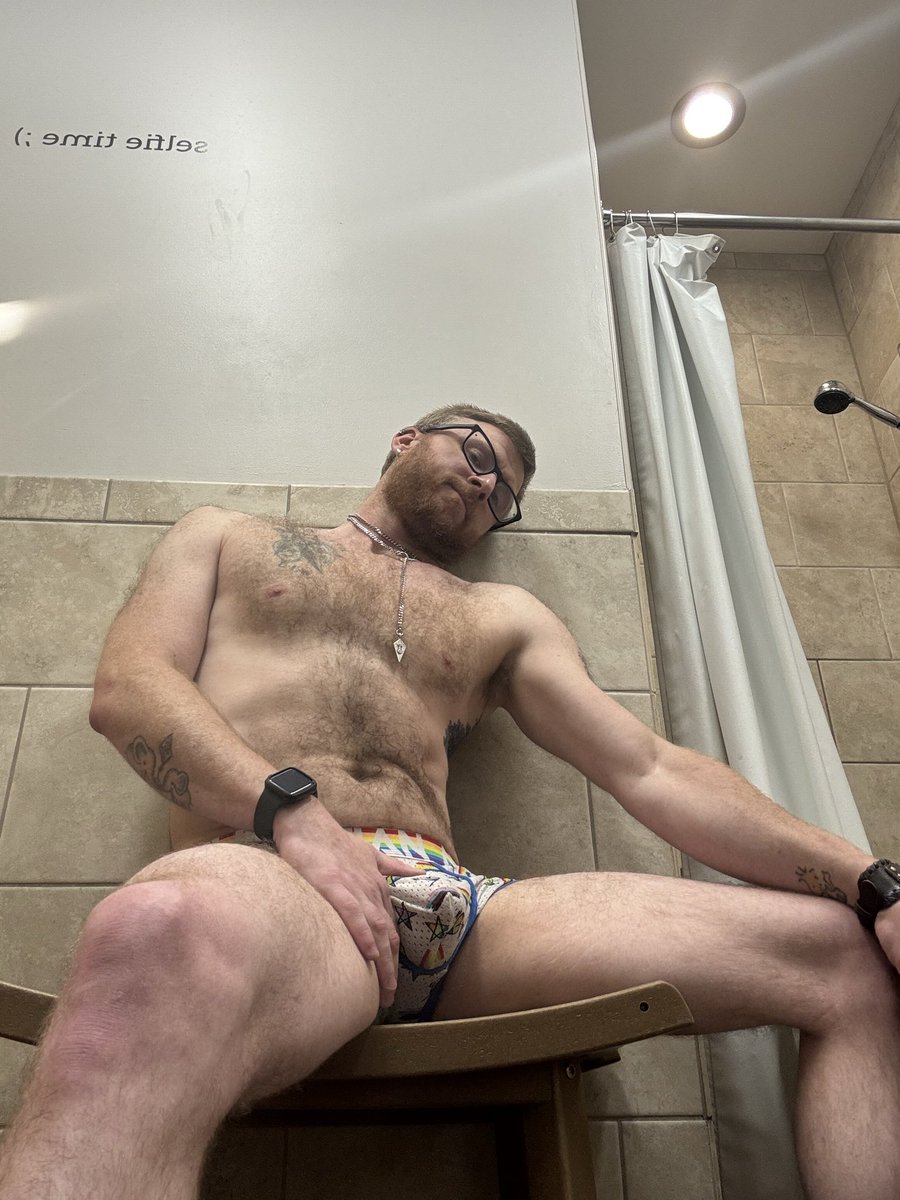 DWebbmann's tweet photo. Getting ready for work. #gayginger #gay #gayunderwear #gaybeard https://t.co/uM7TbiUnma