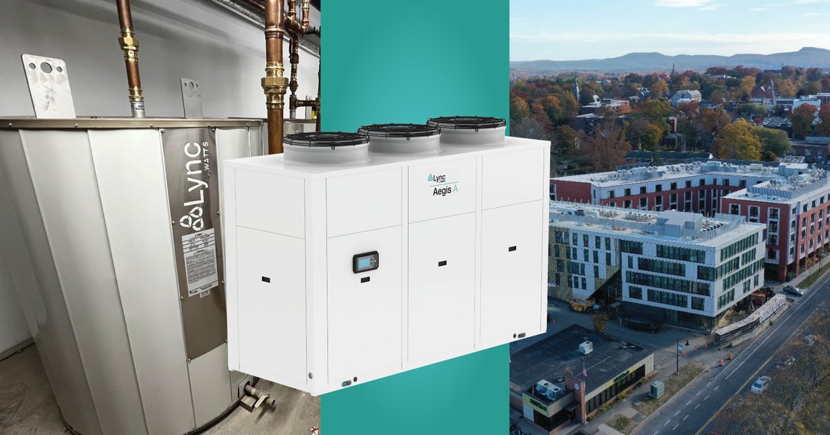 Lyncbywatts's tweet photo. Aegis® heat pump water heater assists in achieving first all-electric living community in downtown Amherst, MA. 

Read the case study: https://t.co/I59u9drXoU 

#Lync #Aegis #HeatPump https://t.co/5yGsELoKJO