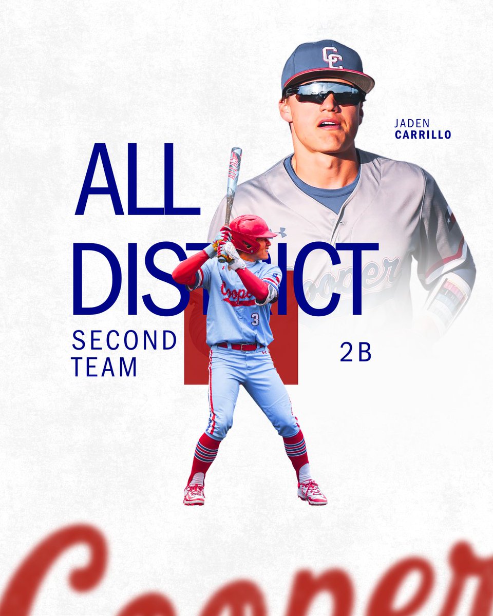 CooperHighBSB's tweet photo. 4-5A All-District

Second Team ~ 2B

Jaden Carrillo https://t.co/b5b7aA3TVO
