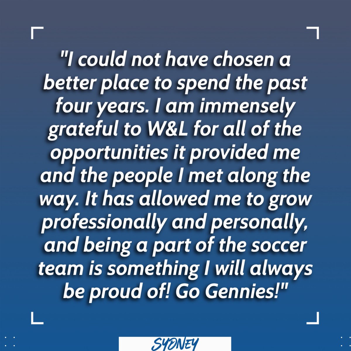 WLUWSoccer's tweet photo. Leading up to Graduation later this week, we are highlighting our Seniors and their post-graduation plans!
Last up is Sydney Devory! #ForTheBoo #WhyWLU https://t.co/rmqjf5p668