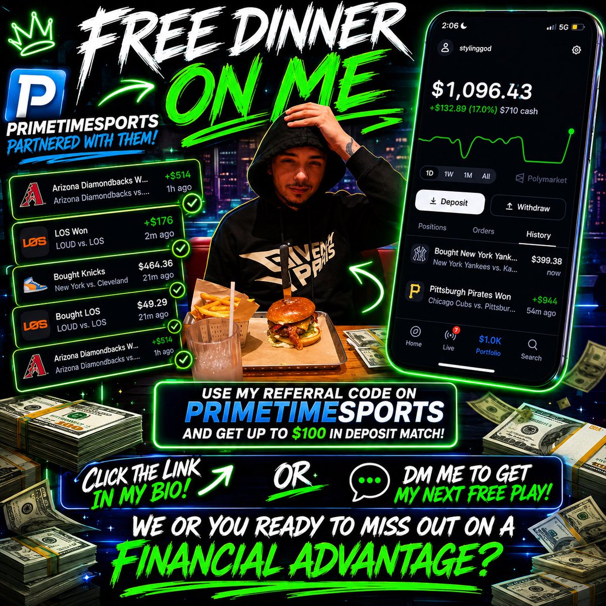 StylingGodx's tweet photo. Free Play Thank Me Later , Partnered With PrimeTimeSports  And They Dropped The Line To  6.5  When He Averaged 30  And Won MVP Lets Profit Use My Code Styling For The Deposit Match Up To 100 Click The Link Below ‼️
https://t.co/pWE2DxAqdf https://t.co/ZfsTzwA5S8