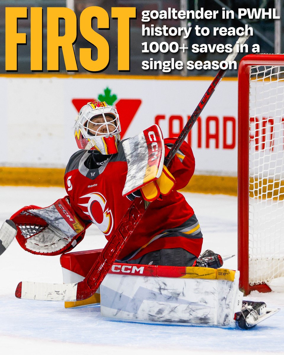 PWHL_Ottawa's tweet photo. the one and only, Gwyneth Philips 🧱🔥

This season, Philips became the first goaltender in PWHL history to record 1000+ saves in a SINGLE SEASON. 🤯 She recorded 786 saves in the regular season, and added 224 more in 8 playoff games to set the milestone at 1,010 saves total. https://t.co/Bp84eGe7QK