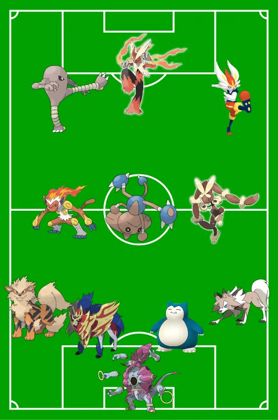 PokeDailyPost's tweet photo. Pokemon Football/soccer team https://t.co/gPDYp3SYhO