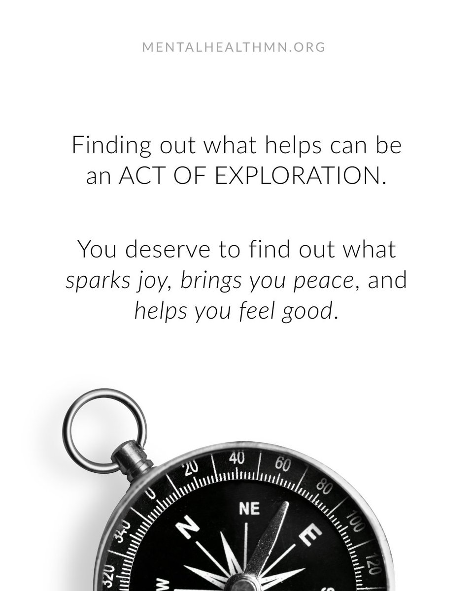 mentalhealthmn's tweet photo. Nobody likes doing chores, so stop making self-care and mental health maintenance one of them.

👉 Check out the graphics below to learn more about how discovering "more good days" is so much more than just healthy habits!
#MoreGoodDaysTogether #FindingYourPath #YouMatterMN https://t.co/gMG679lvXN