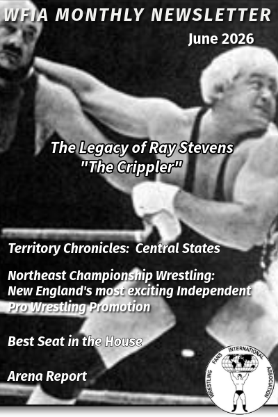 The_WFIA1969's tweet photo. The June WFIA Monthly Newsletter will be available on June 1st. This month, the newsletter features the legacy of Ray "The Crippler" Stevens. T WFIA members receive the newsletter as part of their membership. Non-members can purchase a digital download for only $5. www.thewfia. https://t.co/cXCDLyRRQf