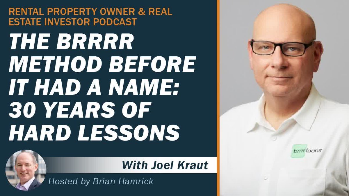 RPOAofMichigan's tweet photo. New podcast episode out this week!
The BRRRR Method Before It Had a Name: 30 Years of Hard Lessons with Joel Kraut
https://t.co/lnxaP4ag52

#RealEstateInvesting #FinancialFreedom #BRRRRStrategy #RentalPropertyInvesting #RealEstateStrategy #HousingProviders #RPOAofMichigan #RPOAM https://t.co/VttcAug6rp