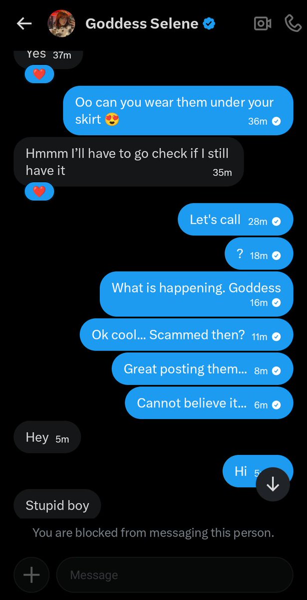 dreadstasis's tweet photo. @G0ddessSelene01 disgusting putrid scammer, agreed on a session then ghosted then demanded more money and acted entitled and unapologetic when confronted, pay a lot to be scammed by a disgusting person like you, fuck you maggot 🖕

Findom femdom nsfwtwt buyingcontent https://t.co/h7uzm35qZe