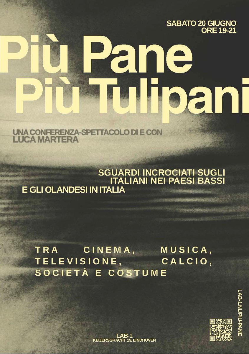 LucaMartera's tweet photo. I PAESI BASSI IN 100 ANNI DI CINEMA ITALIANO
Cosa c’entrano Fellini, Berlusconi, Lino Banfi, Quentin Tarantino e gli zoccoli olandesi? Scopritelo a "Più Pane, Più Tulipani", Eindhoven, 20 giugno, ore 19-21, presso LAB -1. https://t.co/E4v6Al7MW8 https://t.co/pWocNon2Wg