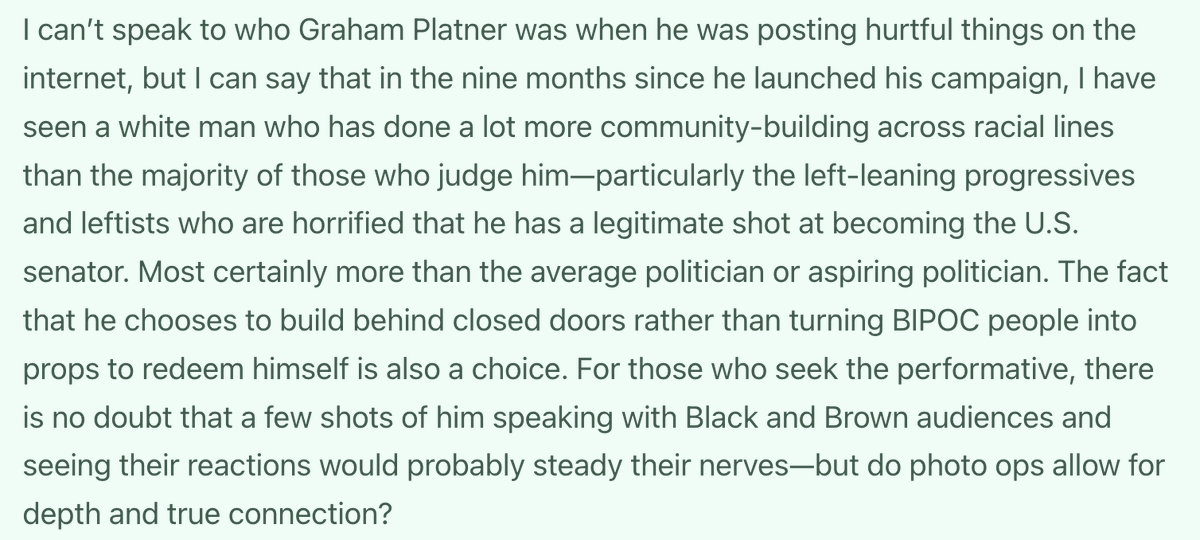 aobrien2010's tweet photo. Maine writer &amp; anti-racist educator @blackgirlinmain spoke to other voters of color in Maine about their views on Graham Platner. As she writes, they have been Graham has shown up for people of color in a way that none of the other candidates have.

https://t.co/8j8517IIKd https://t.co/bSb9HzIzZh