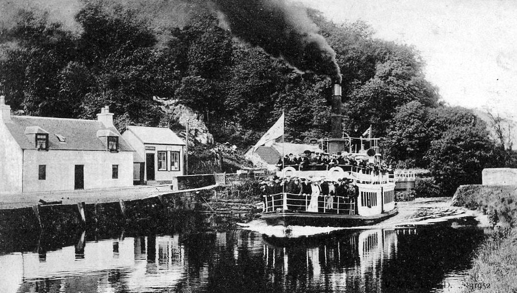 tourscotland's tweet photo. Old Tour #Scotland #Ancestry Travel Visit #Genealogy #Scottish Family #History Blog #photography of the steamer Linnet on the #Crinan Canal by #Bellanoch. It was first operated, like many other steamers on the West Coast from 1879 https://t.co/sSHCNyURM4 https://t.co/QiZ9jUYkma