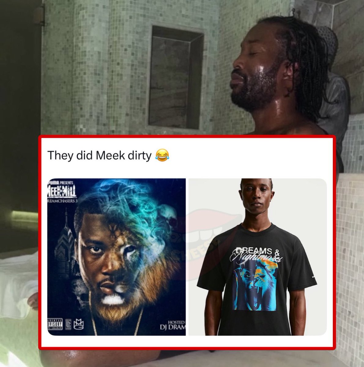 SaycheeseDGTL's tweet photo. Nike doing Meek Mill dirty?! 😳 https://t.co/EAGOAI2c50